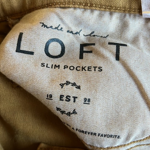 Ann Taylor Loft Rustic Light Brown High Waist Skinny Frayed Crop Jeans. Size 26 - Picture 5 of 8